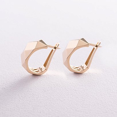 Серьги "Совершенство" в желтом золоте с08137 №4