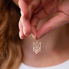 Кулон "Герб Украины - Тризуб" с бриллиантами (красное золото) 129882421 от ювелирного магазина Оникс - 3