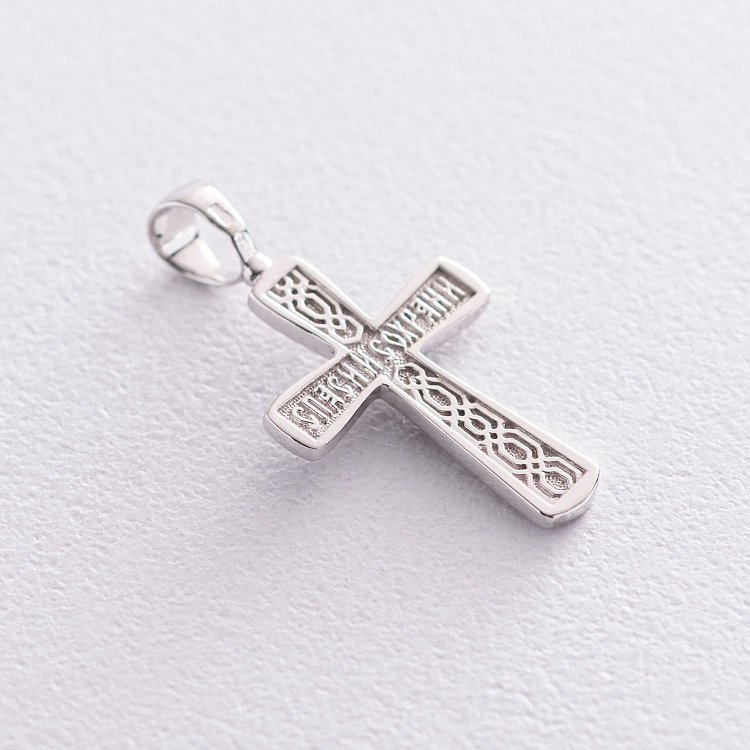 Золотой крестик "Спаси и Сохрани"  п03208b от ювелирного магазина Оникс - 1