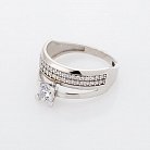 Золотое кольцо с фианитами к04890 от ювелирного магазина Оникс - 2