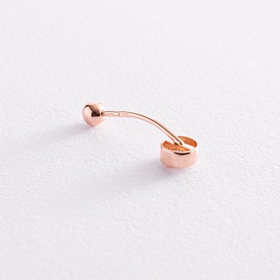 Золотий пірсинг в пупок з фіанітом пир00215 №2