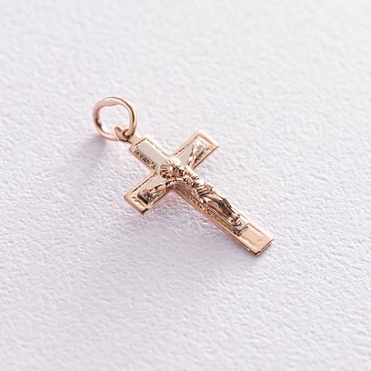 Золотий хрестик "Розп'яття. Спаси і Збережи" 2805900