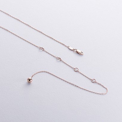 Колье - галстук "Шарики" в красном золоте кол02489 №6