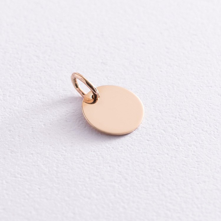 ?Кулон для гравіювання в жовтому золоті (11 мм) п03605 від ювелірного магазину Онікс - 2