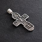 Серебряный крест с чернением 132694 от ювелирного магазина Оникс - 1