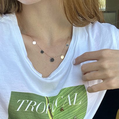 Кольє "Монетки" в червоному золоті кол01459 №3