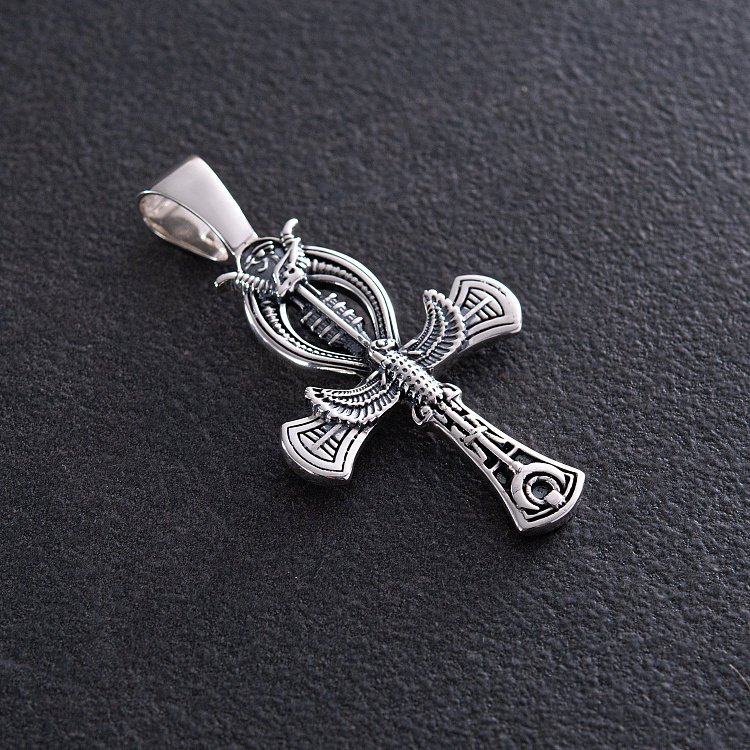 Серебряный кулон "Египетский крест Анкх. Жезл Озириса - символ вечной жизни" 133111 от ювелирного магазина Оникс - 2