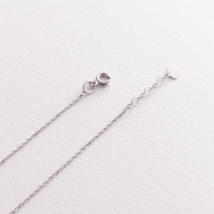 Кольє "Монетка" в білому золоті (можливе гравіювання) кол01779 від ювелірного магазину Онікс - 2