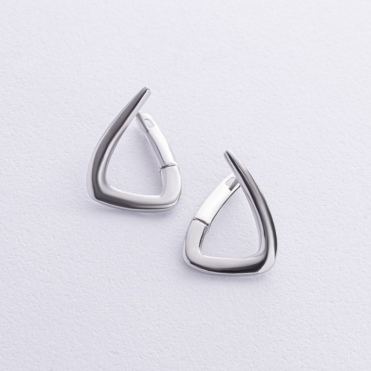 Сережки "Ember" у білому золоті с08766 від ювелірного магазину Онікс - 1