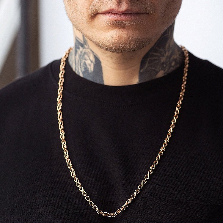 Чоловічий золотий ланцюжок "Нескінченність" ц00515 від ювелірного магазину Онікс - 1