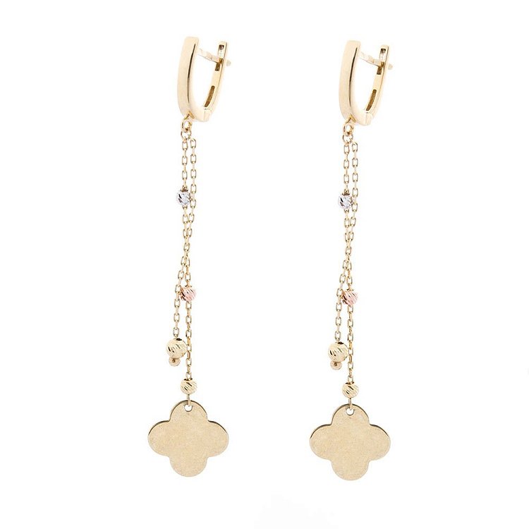 Золоті сережки "Конюшина" с05627 від ювелірного магазину Онікс - 1