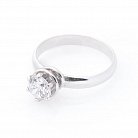 Золотое помолвочное кольцо (фианит) к02541 от ювелирного магазина Оникс - 2