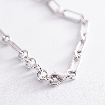 Срібний браслет "Ланцюжок з монеткою" (можливе гравіювання) 141593 №13