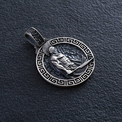 Мужской серебряный кулон "Воин. Ave, Caesar, morituri te salutant" 320п