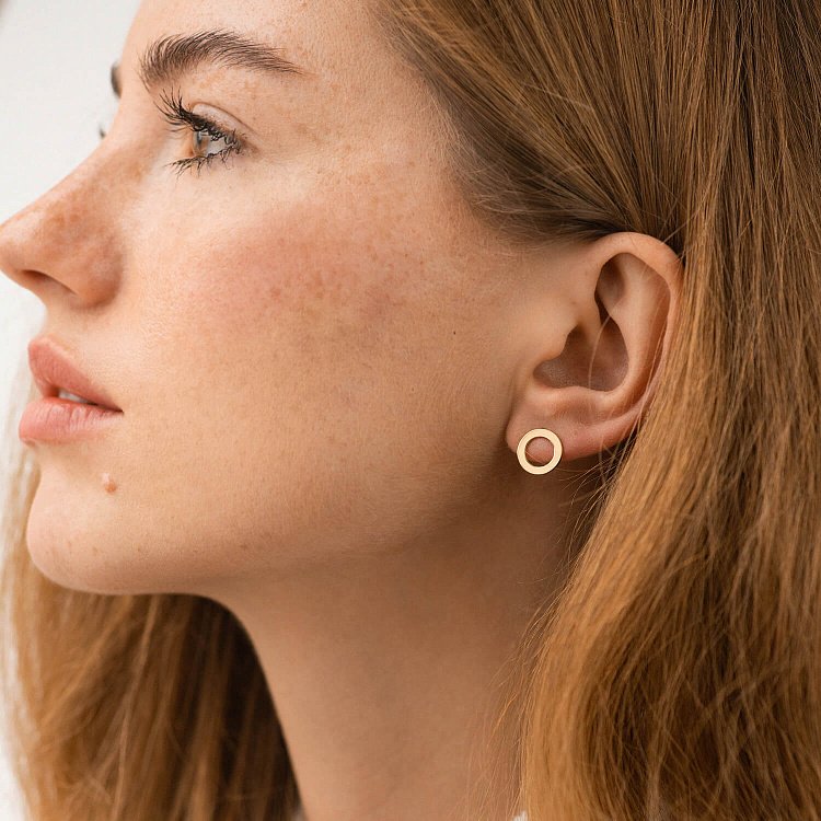 Сережки - джекети "Sophia" у жовтому золоті (фіаніти) с09095 від ювелірного магазину Онікс - 2