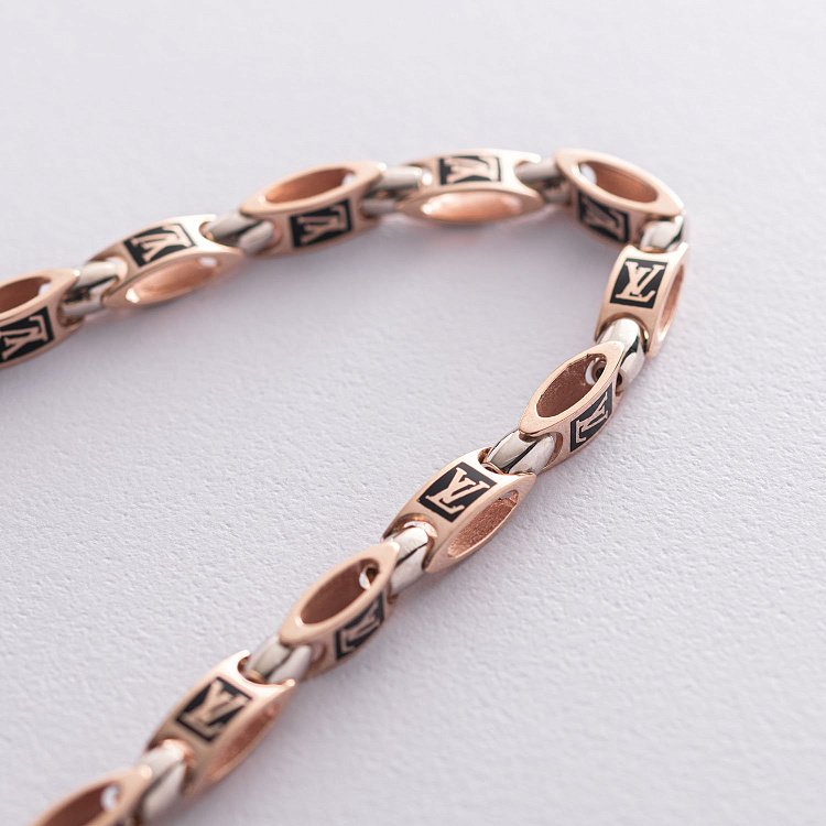 Чоловічий золотий ланцюжок (емаль) (0.5 см) Ц0040 від ювелірного магазину Онікс - 3