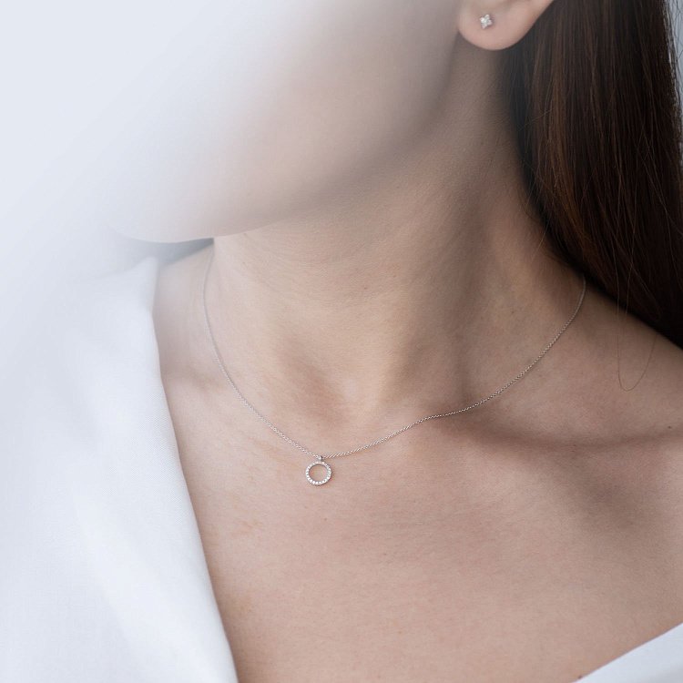 Золоте кольє з діамантами колб0053gch від ювелірного магазину Онікс - 1