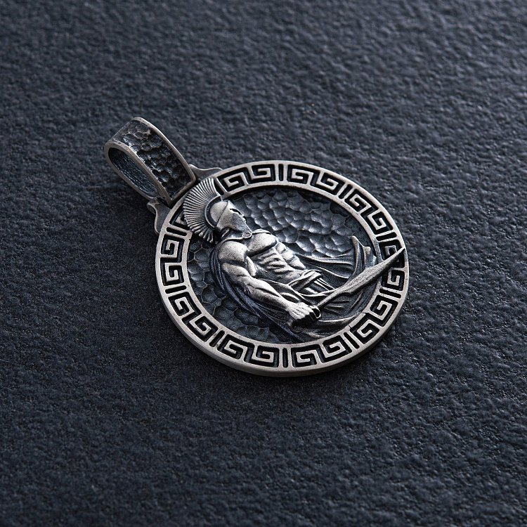 Мужской серебряный кулон "Воин. Ave, Caesar, morituri te salutant" 320п от ювелирного магазина Оникс