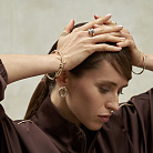 Золоті сережки "Кільця" с06100 от ювелирного магазина Оникс - 10