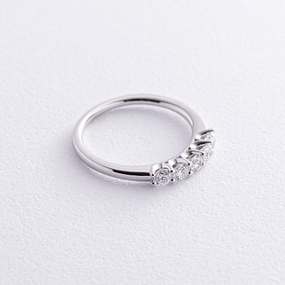 Кольцо в белом золоте с бриллиантами кб0492cha №3