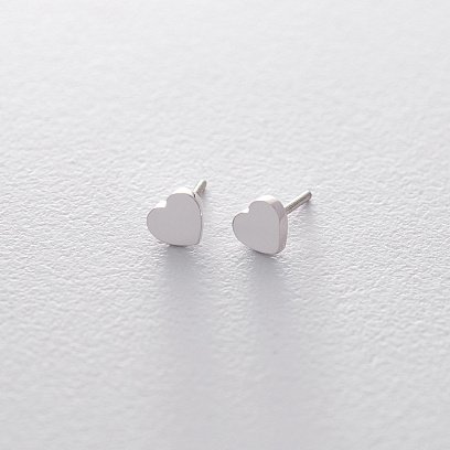 Золоті сережки-гвоздики "Сердечки" с06186