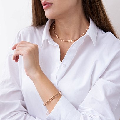 Браслет "Фантазія" в червоному золоті б04715 №2