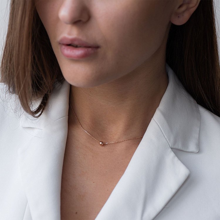 Колье "Шар" в красном золоте (0.5 см) кол01760 от ювелирного магазина Оникс - 8