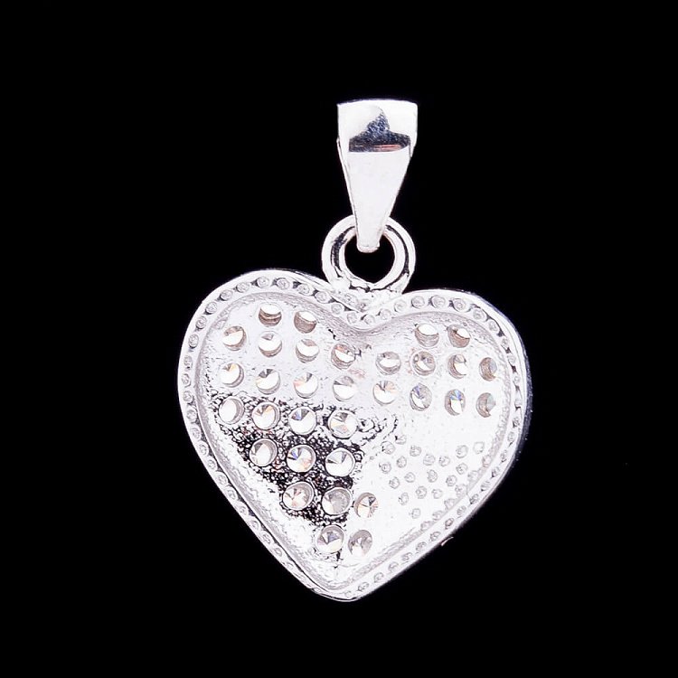 Серебряная подвеска "Сердце" с фианитами 132251 от ювелирного магазина Оникс - 2