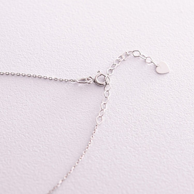 Колье "Герб Украины - Тризуб" в белом золоте (маленький) кол02331 от ювелирного магазина Оникс - 7