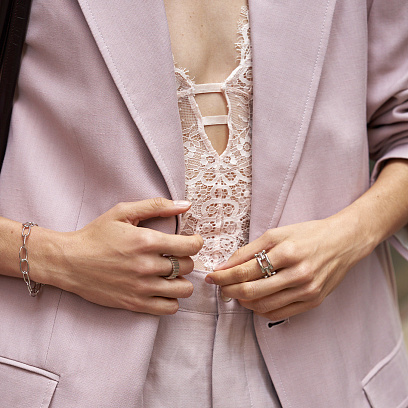 Серебряное кольцо "Ритм" 7440род №6