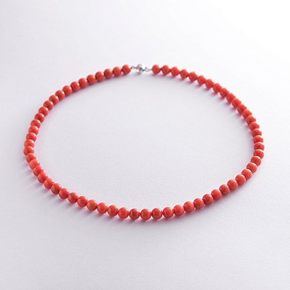 Бусы из коралла (золотая застежка) бус3389