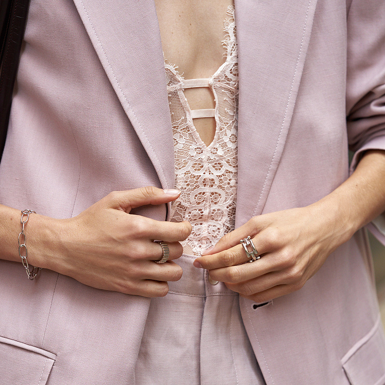 Серебряное кольцо "Ритм" 7440род от ювелирного магазина Оникс - 5