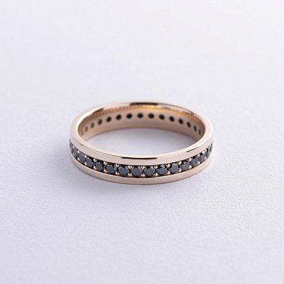 Обручальное кольцо с дорожкой бриллиантов (желтое золото) 239041622 №3