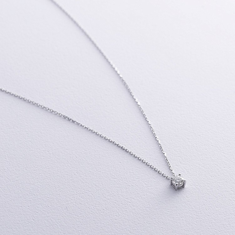 Золоте кольє з одним каменем (діамант) колб0111di від ювелірного магазину Онікс - 2