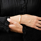 Жесткий браслет "Love" с бриллиантами (желтое золото) бб0059м от ювелирного магазина Оникс - 4