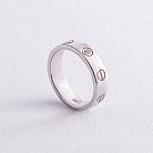 Серебряное кольцо "Love" с фианитами 112615 от ювелирного магазина Оникс