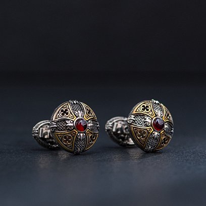 Серебряные запонки "Gothic premium" zaponki2