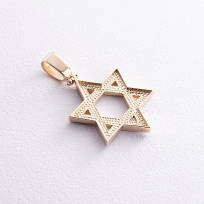 Золотая подвеска "Звезда Давида" п03324 №3