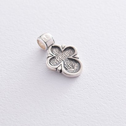 Серебряный крестик "Да Воскреснет Бог" 13759 №8