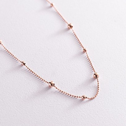 Кольє "Кульки" у червоному золоті кол02127 №3