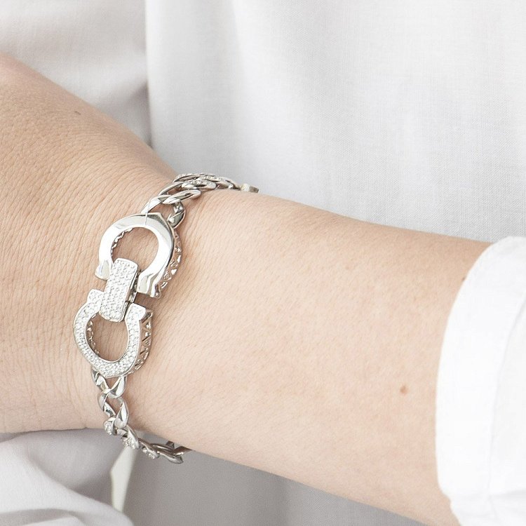 Серебряный браслет с фианитами 14764 от ювелирного магазина Оникс - 5