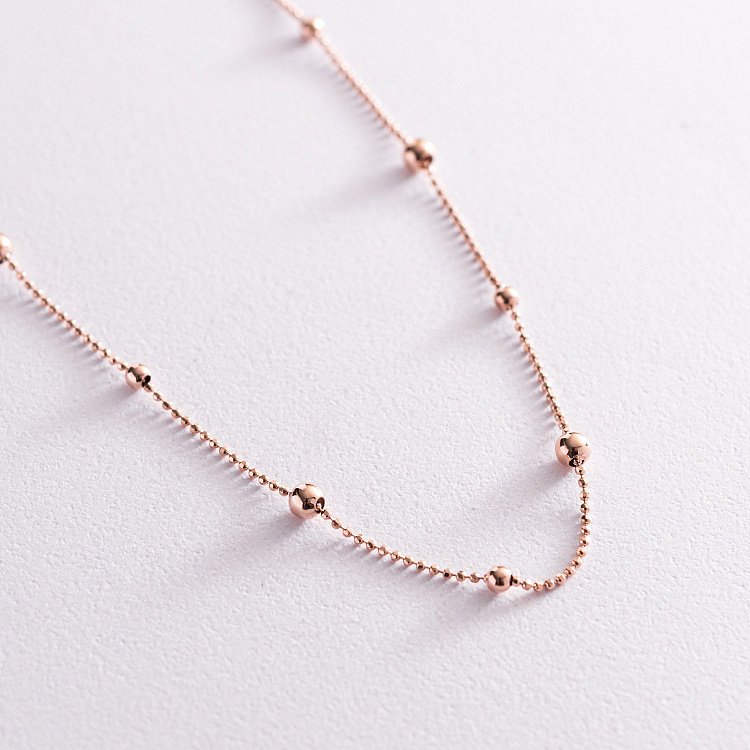 Кольє "Кульки" у червоному золоті кол02127 від ювелірного магазину Онікс - 2