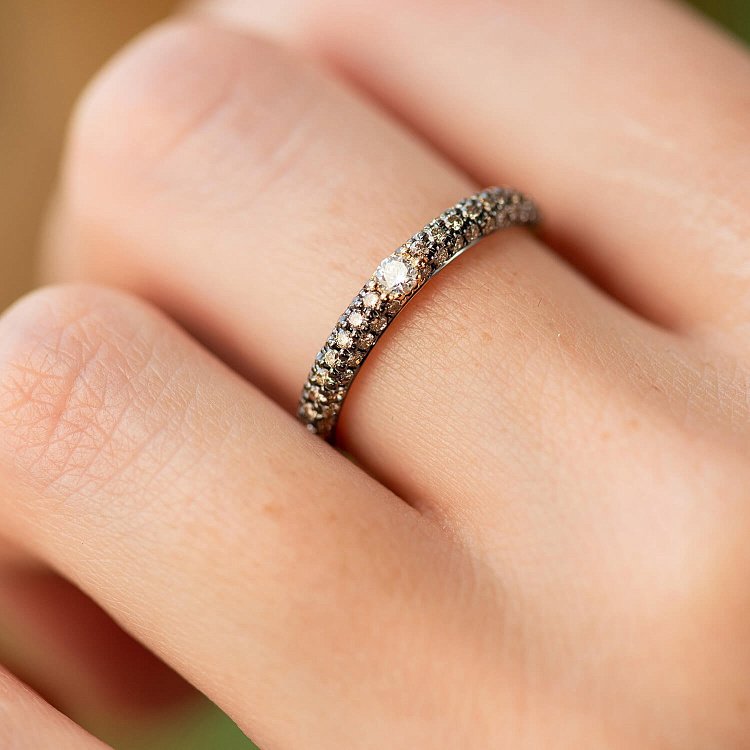 Золотое кольцо с бриллиантами кб0525ca - 4 Золотое кольцо с бриллиантами кб0525ca от ювелирного магазина Оникс - 4