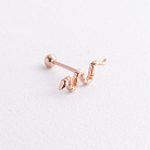 Одиночна золота сережка "Змія" в хрящ вушка з40075к от ювелирного магазина Оникс - 1