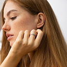 Золота каблучка з діамантами і сапфірами кб0565mi от ювелирного магазина Оникс - 3