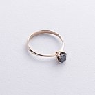 Помолвочное кольцо с черным бриллиантом (желтое золото) 237523122 от ювелирного магазина Оникс - 2