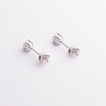 Золоті сережки - пусети (діаманти) сб0642ca №3