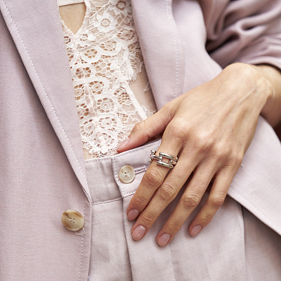 Срібна каблучка "Ритм"  7440род №2