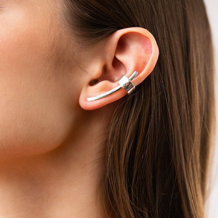 Срібна каффа "Дотик" (на ліве вушко) 122913л від ювелірного магазину Онікс - 11