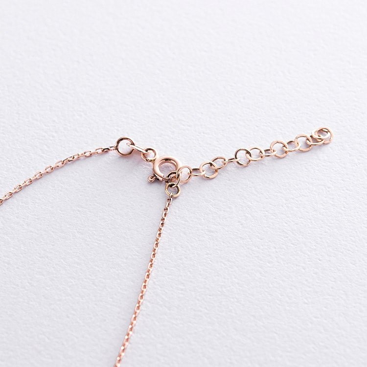 Кольє "Конюшина" в червоному золоті (онікс) кол01696 від ювелірного магазину Онікс - 2